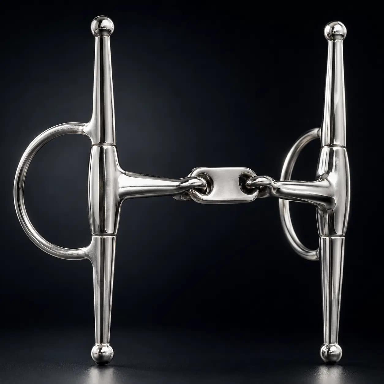 Dr. Bristol SS Full Cheek Snaffle Bit Double Jointed French Link