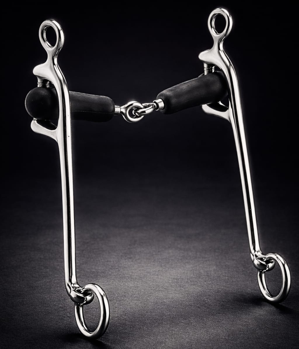 Walking Horse Bit SS Single Jointed Rubber Mouth