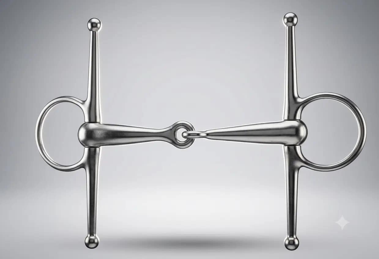 Full Cheek Snaffle Bit SS Single Jointed Hollow Mouth
