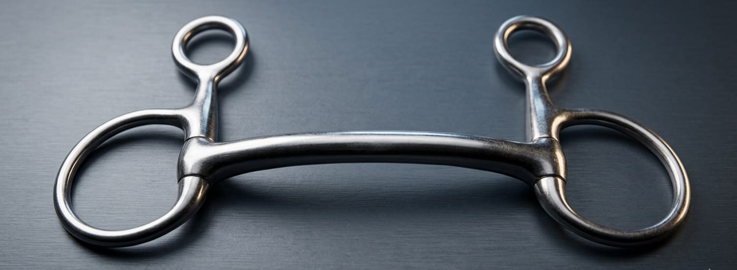 Baucher/ Hanging Mullen Mouth SS Snaffle Bit