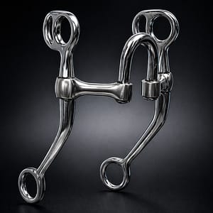 Tom Thumb Curved Shank Bit SS, SS Mouth and SS Swivel High Port