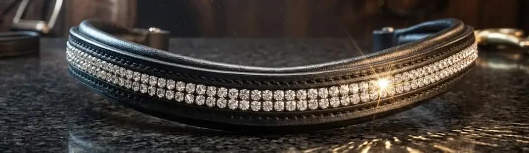 Crystal/ Bling Browband Leather