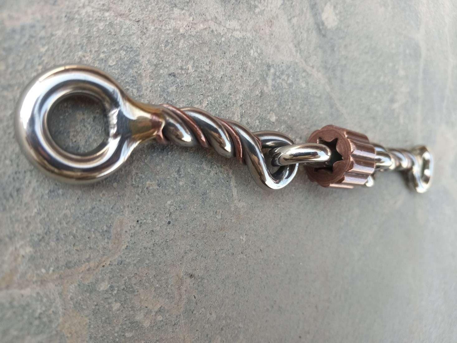 SS & Copper Twisted Mouth,1/2" Copper Cricket Roller with Star - Image 2