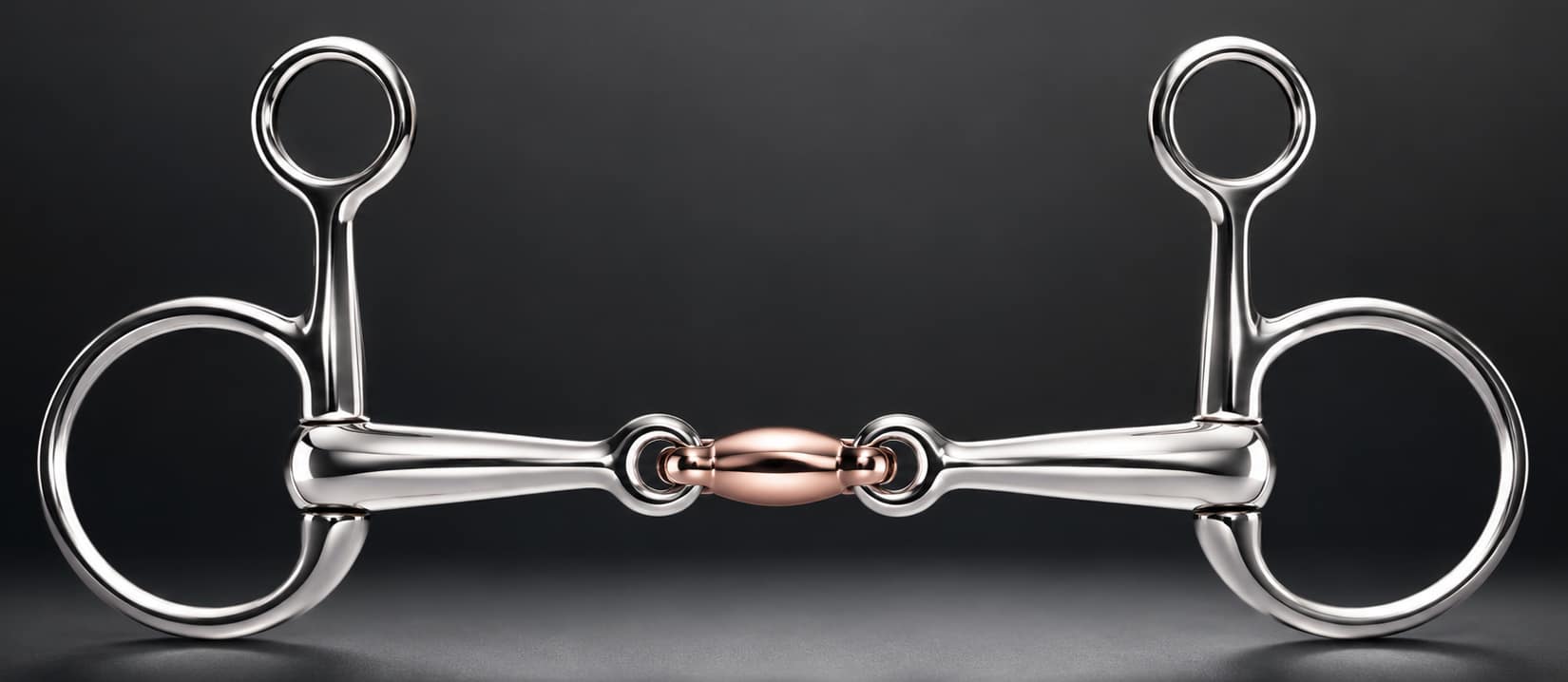 Baucher Bit SS, Double Jointed With Copper Lozenge