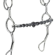 Rowland SS Western Curb Reining Bit with SS Twisted Mouth