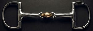 Dee Racing bit SS, Double Jointed with Brass Lozenge