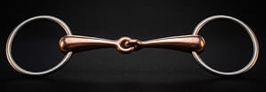 Loose-Ring Snaffle Bit SS, Single Jointed Copper Hollow Mouth