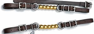Curb/ Chin Strap with Brass Beads