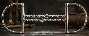 Dee-Racing Bit SS, Twisted SS Double Wired Single Jointed Mouth