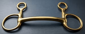 Baucher/ Hanging Brass Bit With Mullen Mouth
