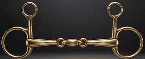 Baucher Bit Brass, Double Jointed Mouth With Lozenge