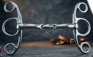 Elevator Butterfly SS Gag Bit Double Jointed with SS Lozenge Mouth