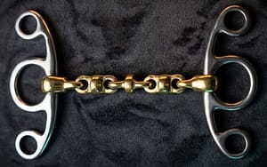 Elevator Butterfly SS Gag Bit with Brass Waterford Mouth