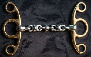 Elevator Butterfly Brass Gag Bit with SS Waterford Mouth