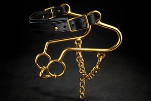 S Hackamore With SS Gold Plated Shank