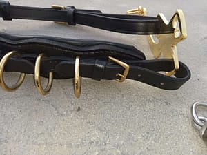 Hackamore/ Cavemore Brass Shanks adjustable Noseband