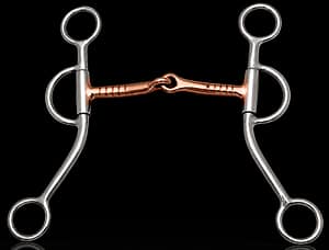 Billy Allen Curb Bit SS, Single Jointed Solid Copper Mouth