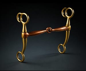 Tom Thumb Bit Brass, Single Jointed Solid Copper Mouth