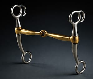 Tom Thumb Bit SS, Single Jointed Solid Brass Mouth