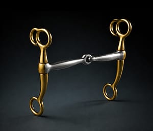 Tom Thumb Bit Brass, Single Jointed Solid Stainless Steel Mouth