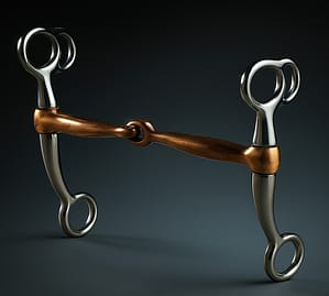 Tom Thumb Bit SS, Single Jointed Solid Copper Mouth