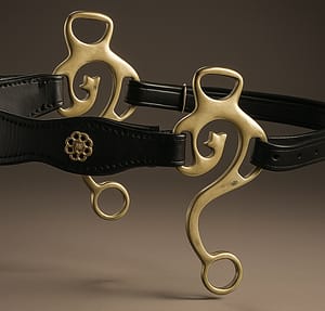 Escuela hackamore Fancy Nose-band with Brass Shanks