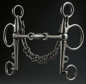 Pelham Bit SS, Double Jointed Solid SS Mouth and Lozenge