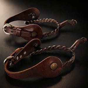Twisted Spur with Rowel and Brass Buttons