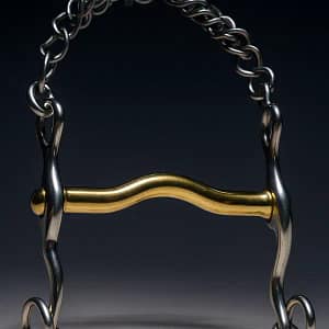 Weymouth Swivel Shank SS, Low port Brass Mouth