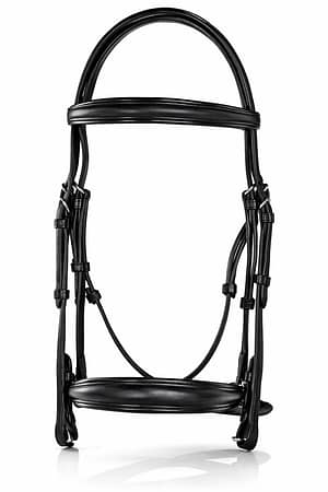 Drop Nose Bridle Black with Stainless Steel hardware