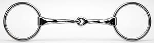 Loose Ring Snaffle Bit SS, 1/4″ Twisted SS bar Single Jointed Mouth