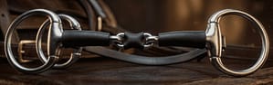 Bradoon SS Double Jointed with French Link Flexible Rubber Mouth