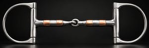 Dee-Racing Bit SS, Single Jointed Copper and SS Roller Mouth