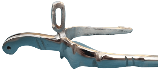 Rowland SS Nickel Plated Classic Spanish Spurs