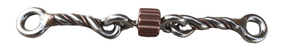 Stainless Steel and Copper Twisted Wire Double Jointed Mouth Piece with 1/2 Wide Copper Cricket Roller having Star for barrel Racing Bit