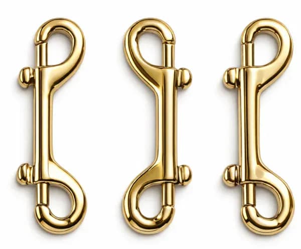 Heavy-Duty Brass Double Ended Snap Hook. Durable and Multi-Purpose