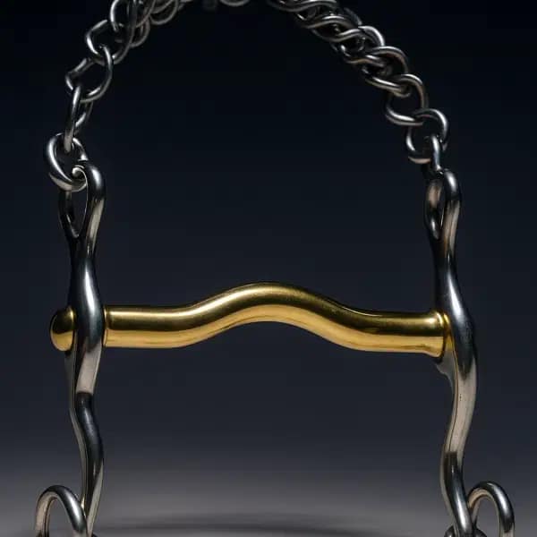 Weymouth Swivel Shank SS, Low port Brass Mouth