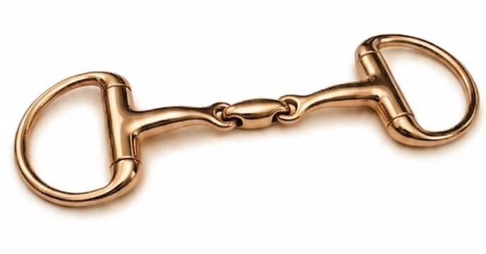 Egg-Butt Brass Bit, Double Jointed Lozenge Mouth