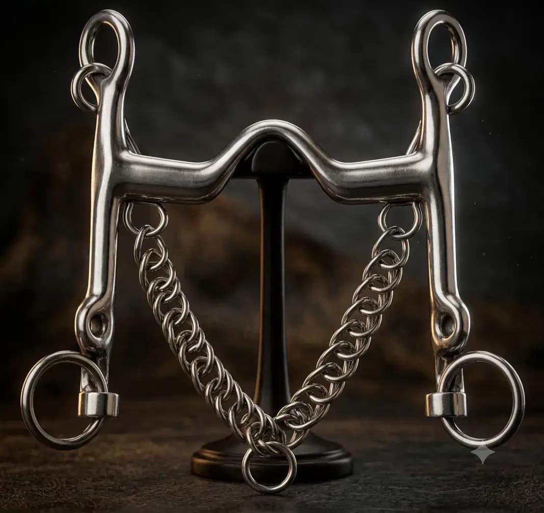 Weymouth SS Bit, High Port with Curb Chain
