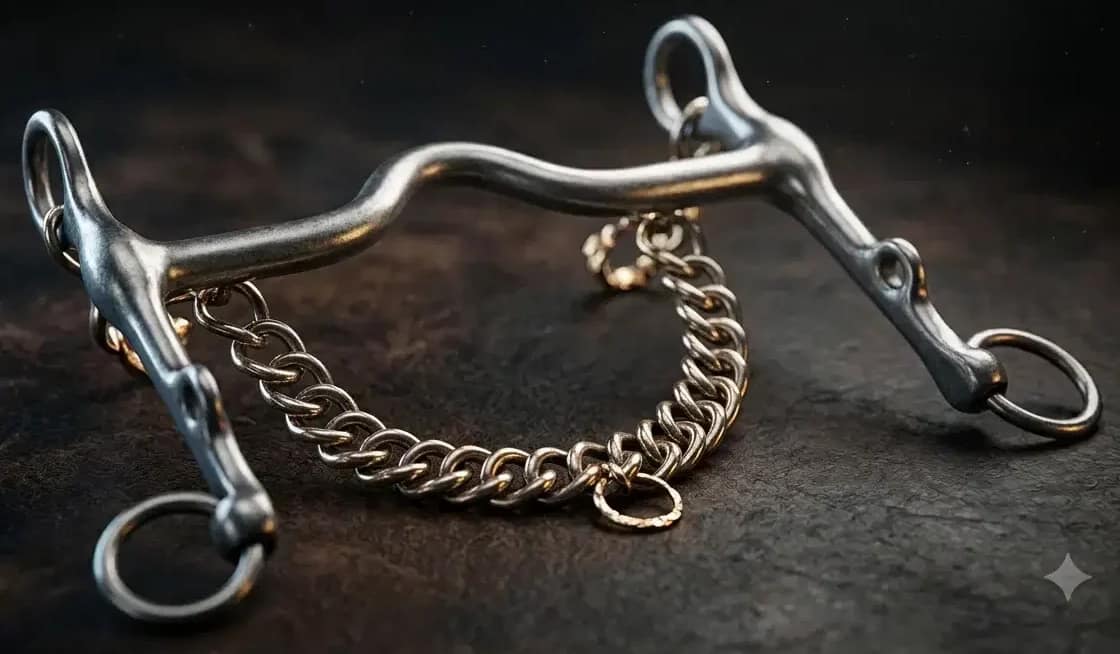 Weymouth Standard SS Bit with High Port and Curb Chain