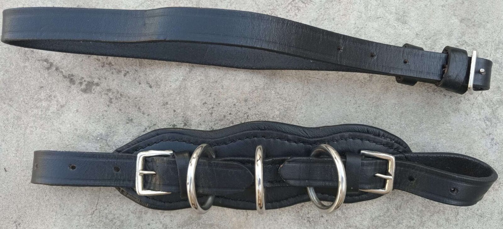 Cavemore/ Hackamore Nose band Genuine Leather with 3 solid stainless steel rings