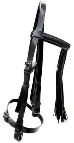 Rowland Black Leather Cabezada Vaquera