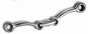 Solid Rounded SS Double Jointed Mouth Piece with SS Lozenge