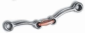 Solid Rounded SS Double Jointed Mouth Piece with Copper Lozenge