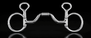 Baucher/ Hanging Cheek SS Snaffle Bit with Rotating Mouth