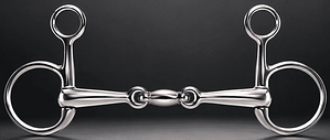 Baucher Bit SS, Double Jointed With Lozenge