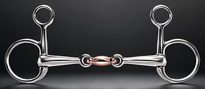 Baucher Bit SS, Double Jointed With Copper Lozenge