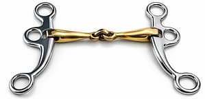 Short Shank Correction Bit SS with Solid Single Jointed Brass Mouth