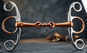 Elevator Butterfly SS Gag Bit Double Jointed with Copper Lozenge Mouth