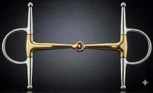 Full Cheek Snaffle Bit SS with Single Jointed Brass Mouth